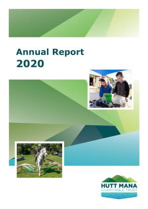 Annual Report 2020 Hutt Mana Charitable Trust