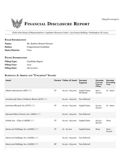 Financial Disclosure Report