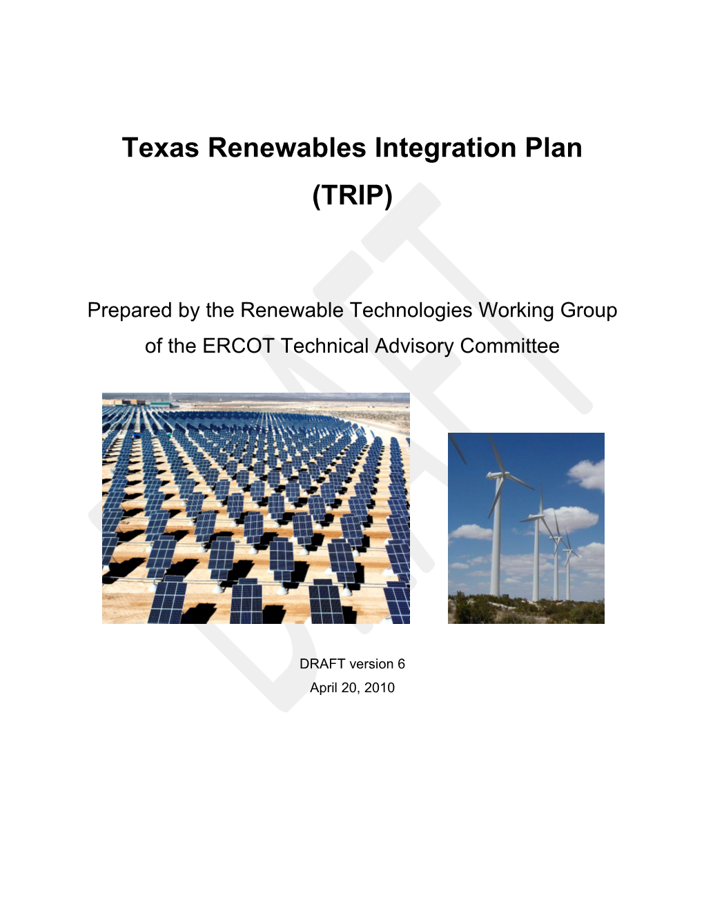 Texas Renewables Integration Plan s1