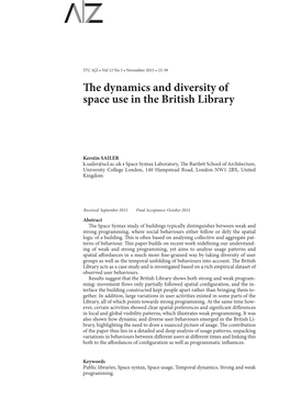 The Dynamics and Diversity of Space Use in the British Library