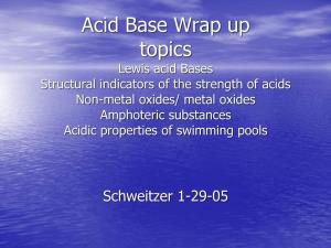 Acid Base Wrap up Topics
