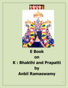 E Book on K : Bhakthi and Prapatti by Anbil Ramaswamy