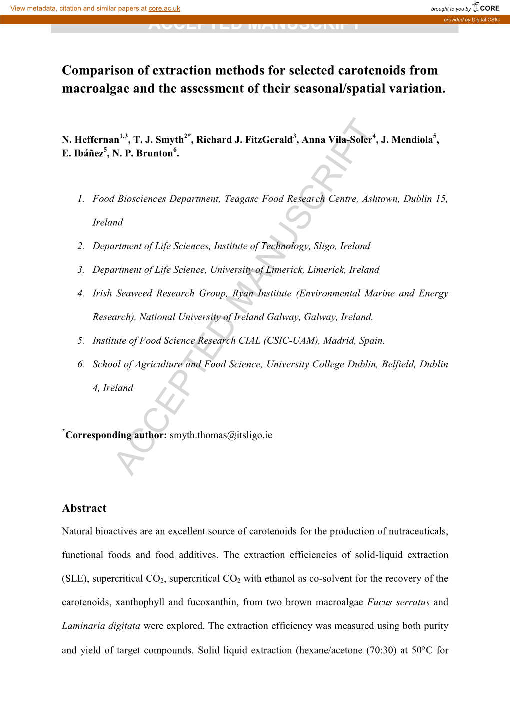 Comparison of Extraction Methods for Selected Carotenoids from Macroalgae and the Assessment of Their Seasonal/Spatial Variation