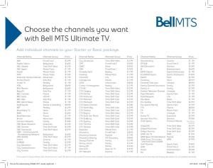 Choose the Channels You Want with Bell MTS Ultimate TV