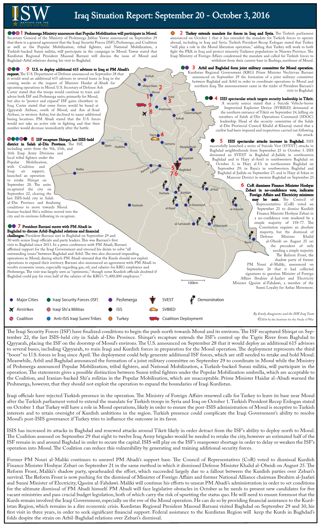 Iraq SITREP 2016-10-03