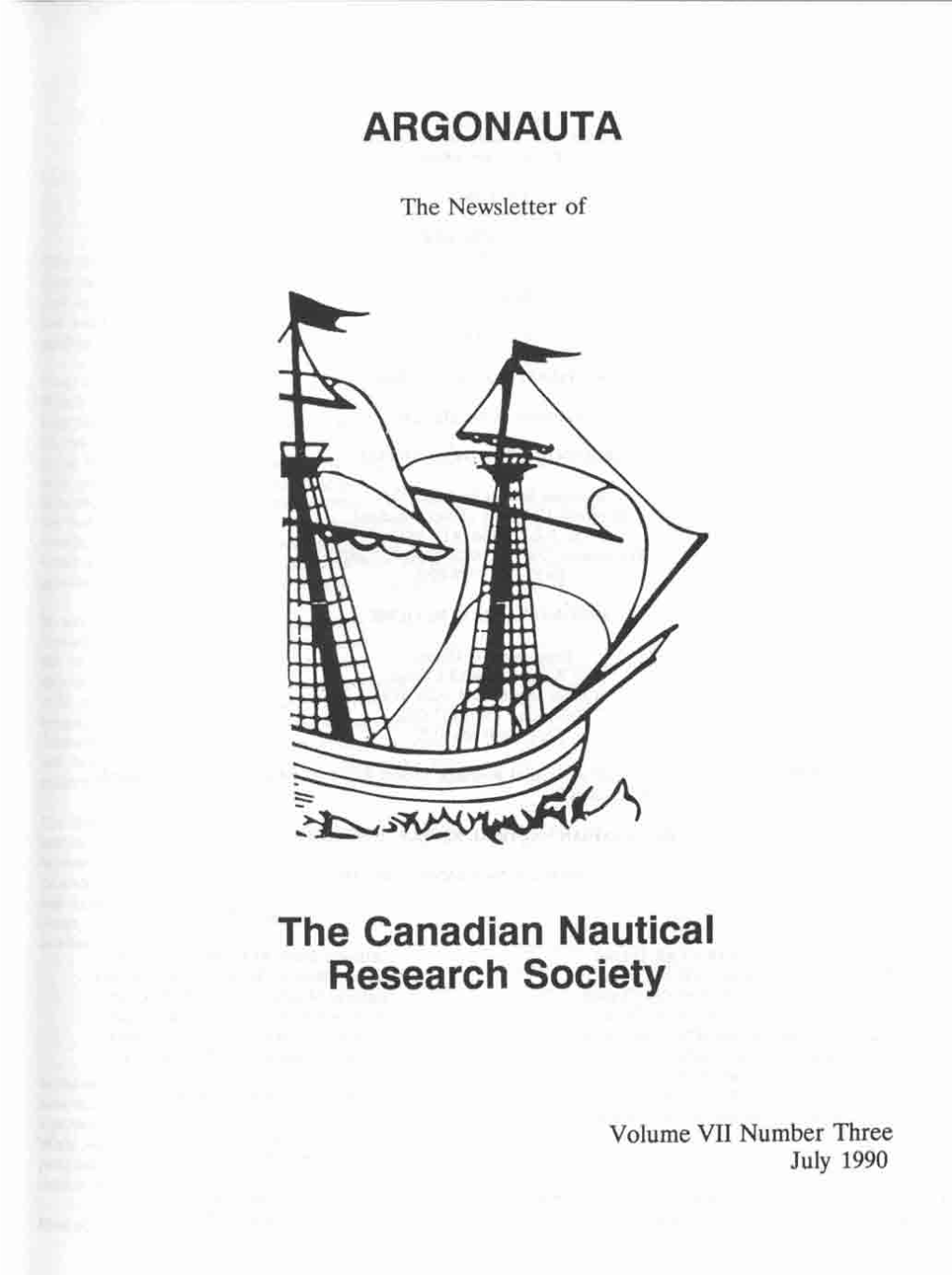 ARGONAUTA the Canadian Nautical Research Society