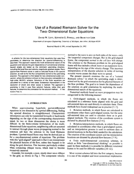 Use of a Rotated Riemann Solver for the Two-Dimensional Euler Equations