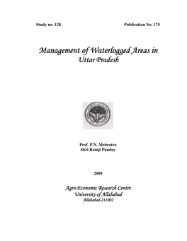 Management of Waterlogged Areas in Uttar Pradesh