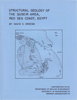 Structural Geology of the Queseir Area, Red Sea Coast, Egypt