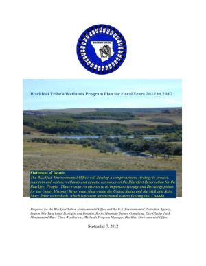 Blackfeet Nation Environmental Office and the U.S
