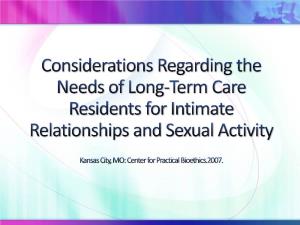 Intimate Relationships & Sexual Activity In