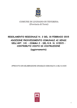 COMUNE DI LUGNANO in TEVERINA (Provincia Di Terni)
