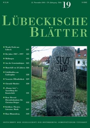 Lübeckische Blätter 19/2014