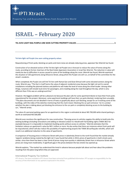 ISRAEL – February 2020