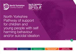 North Yorkshire Pathway of Support for Children and Young People with Self Harming Behaviour And/Or Suicidal Ideation