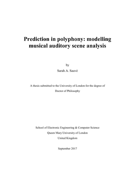 Prediction in Polyphony: Modelling Musical Auditory Scene Analysis