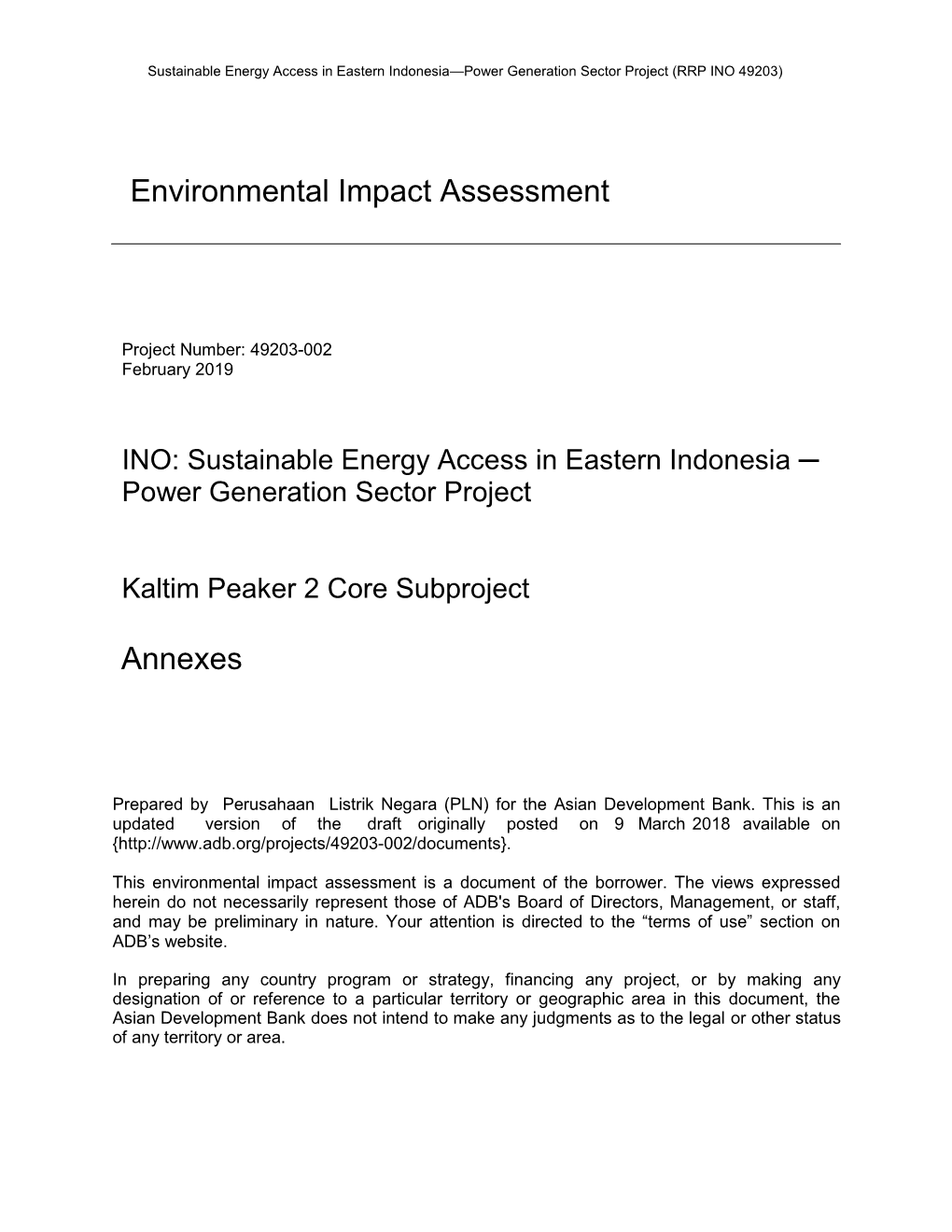 Sustainable Energy Access in Eastern Indonesia-Power Generation