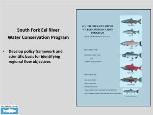 South Fork Eel River WATER CONSERVATION PROGRAM Water Conservation Program ~ PROGRAM DESCRIPTION, MAY 2014 ~