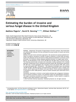 Estimating the Burden of Invasive and Serious Fungal Disease in the United Kingdom