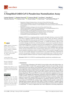 A Simplified SARS-Cov-2 Pseudovirus Neutralization Assay