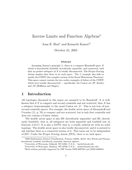Inverse Limits and Function Algebras∗