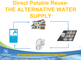 Direct Potable Reuse- the ALTERNATIVE WATER SUPPLY