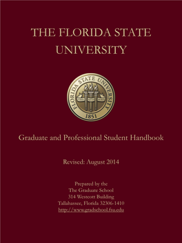 Graduate Student Handbook and in the Relevant Section of the Graduate Bulletin