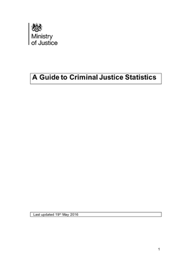 A Guide to Criminal Justice Statistics