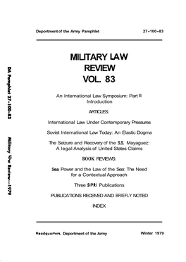 Military Law Review Vol. 83