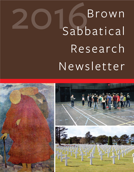 Brown Sabbatical Research Newsletter