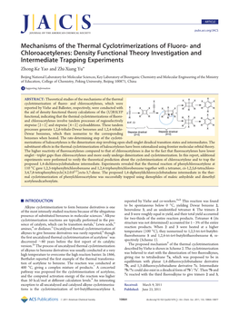 Mechanisms of the Thermal Cyclotrimerizations of Fluoro