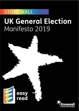 Easy Read Stonewall 2019 General Election Manifesto