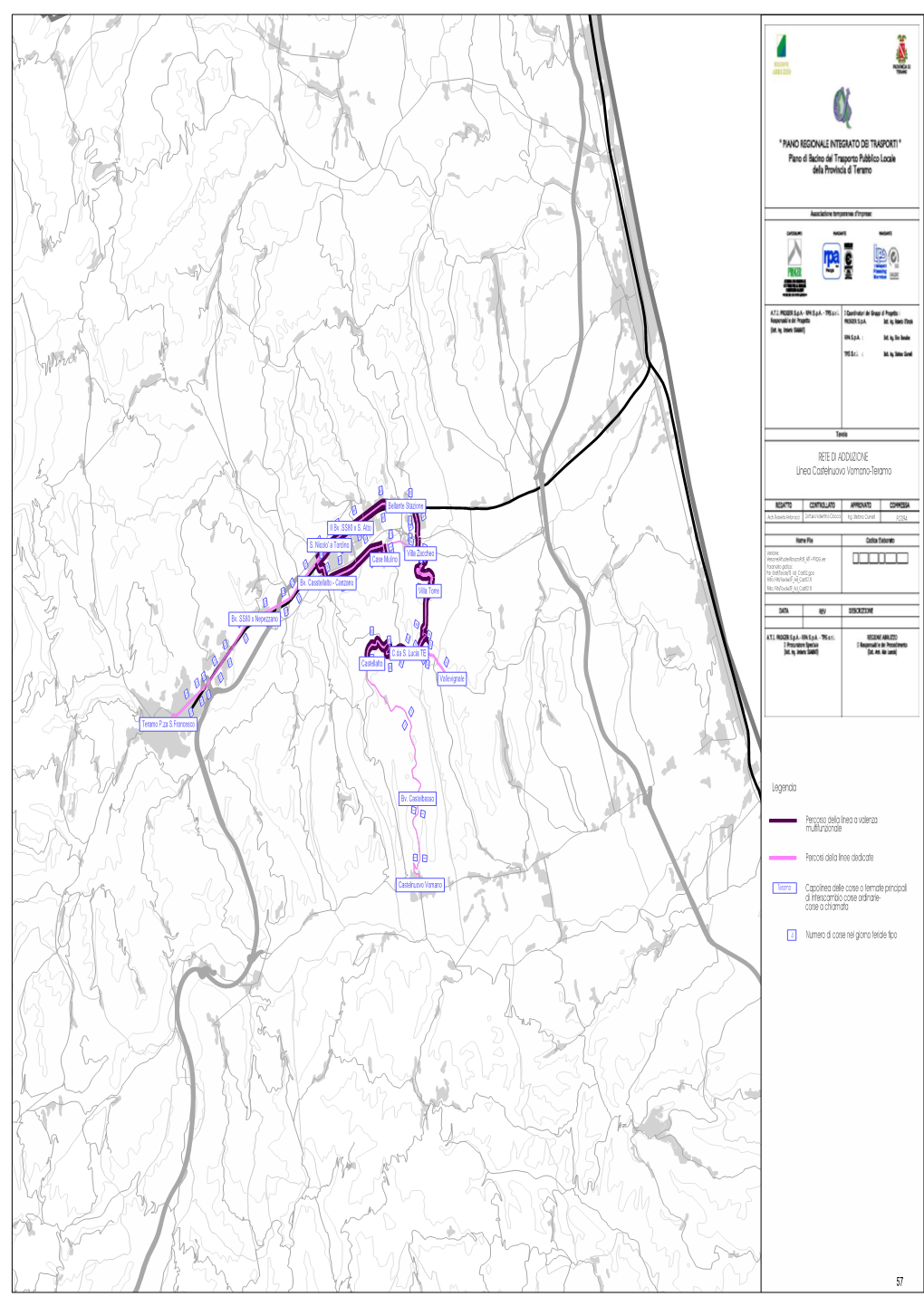 Linea Castelnuovo Vomano-Teramo Legenda RETE DI ADDUZIONE
