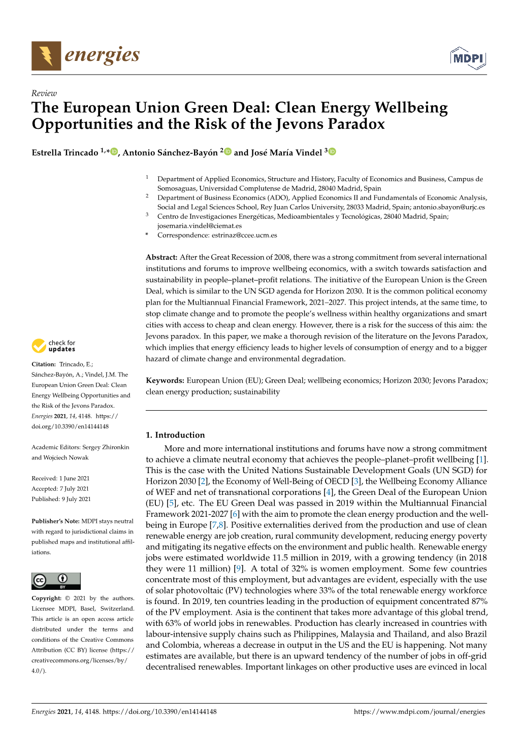 Clean Energy Wellbeing Opportunities and the Risk of the Jevons Paradox