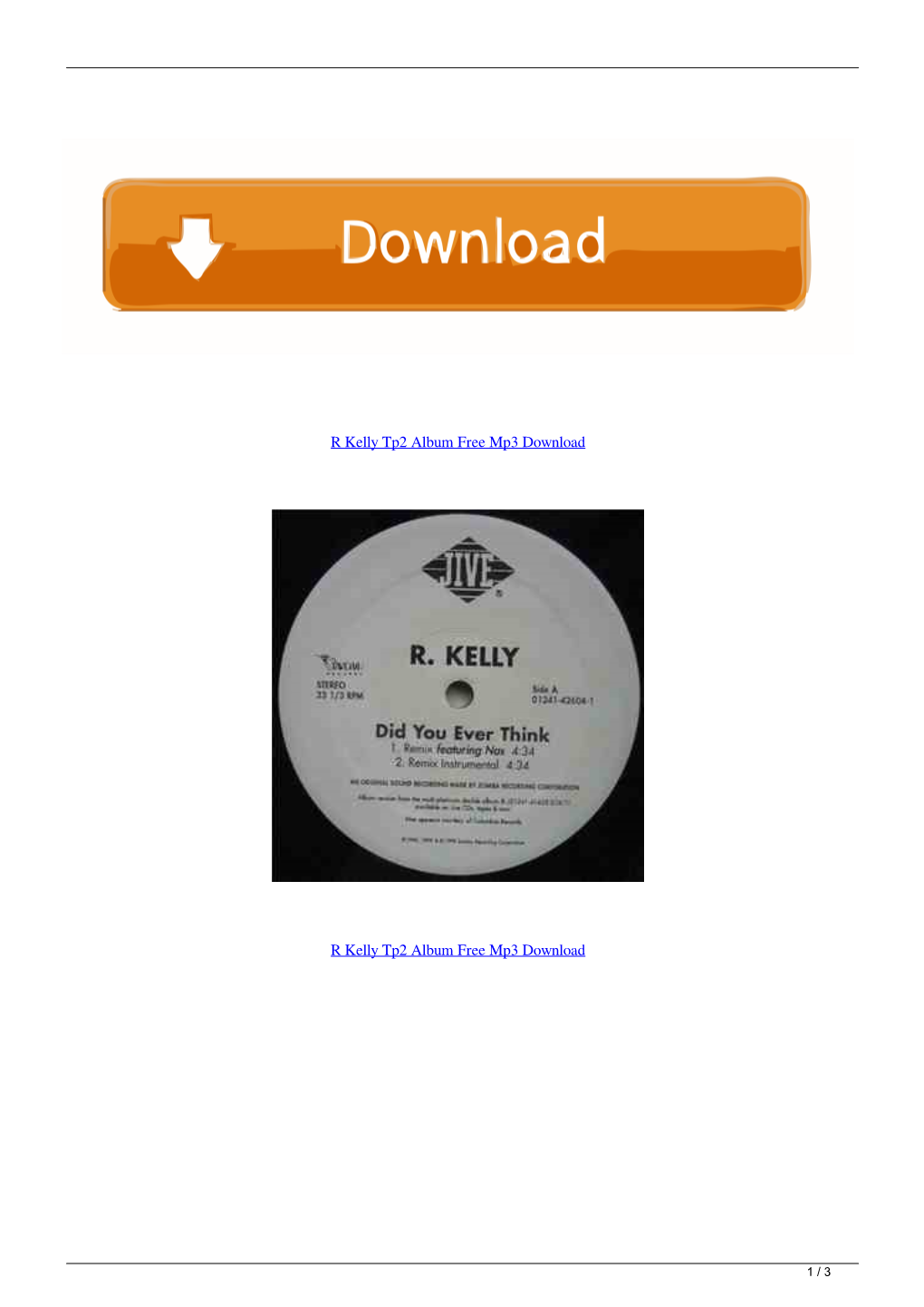 R Kelly Tp2 Album Free Mp3 Download