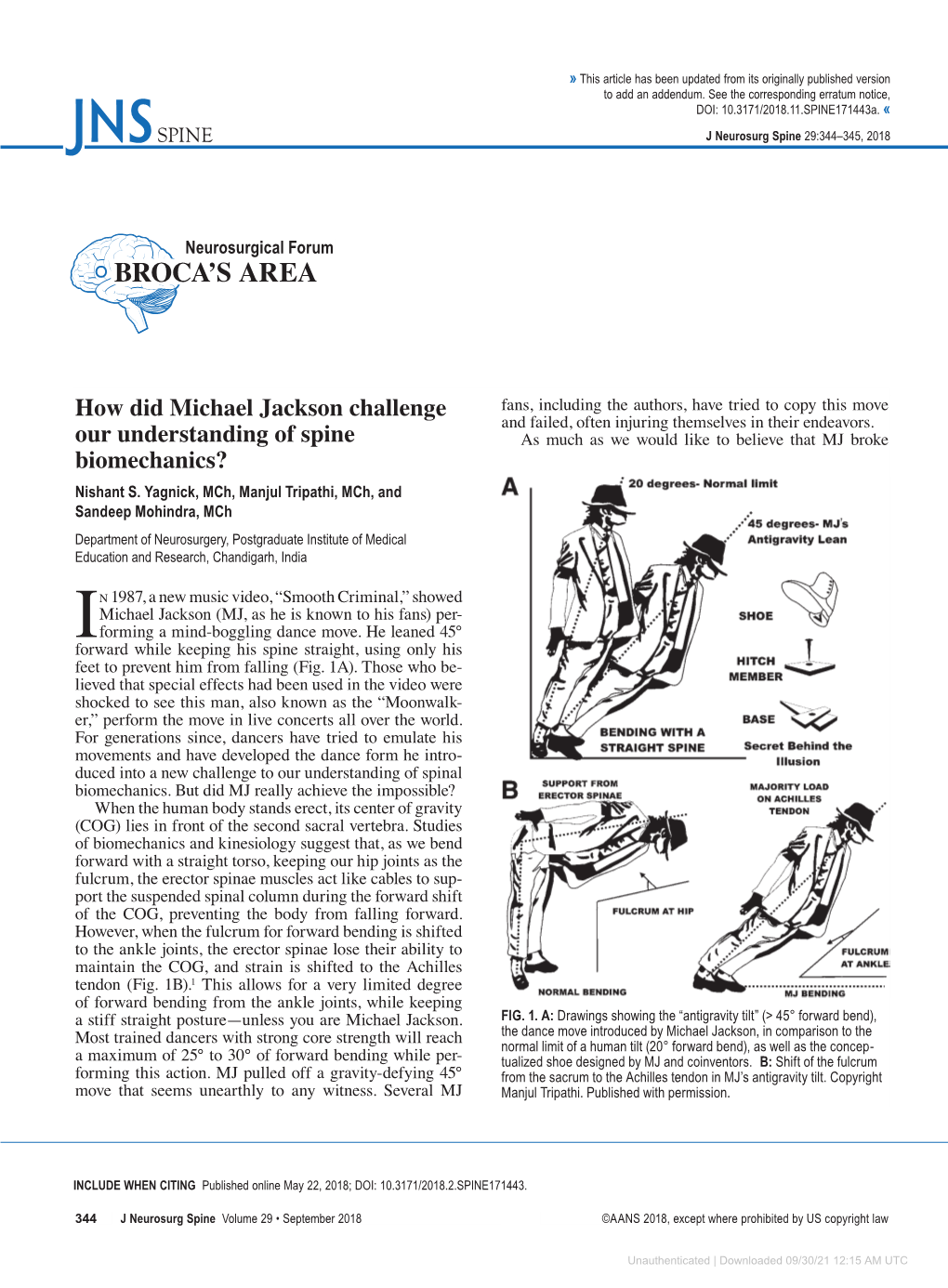 How Did Michael Jackson Challenge Our Understanding of Spine