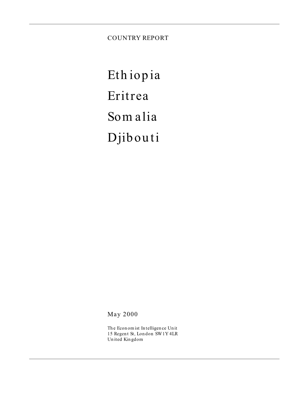 Ethiopia Eritrea Somalia Djibouti