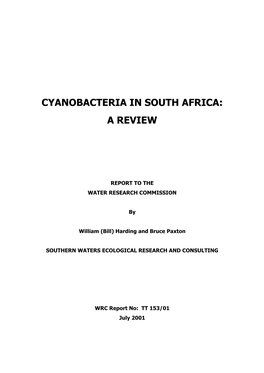Cyanobacteria in South Africa: a Review