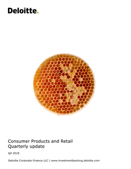 Consumer Products and Retail Quarterly Update