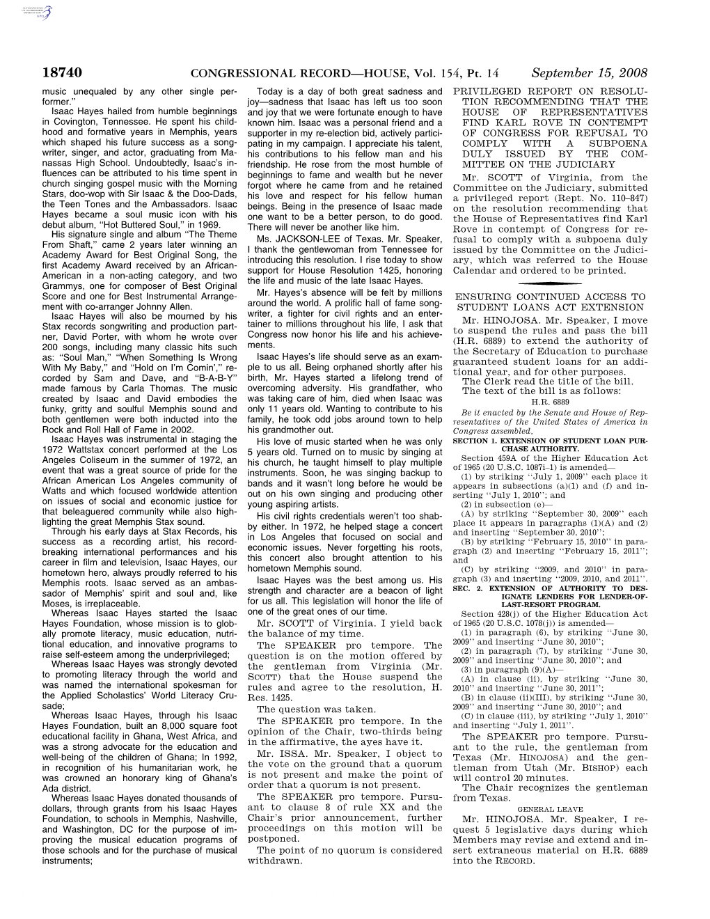 CONGRESSIONAL RECORD—HOUSE, Vol. 154, Pt. 14