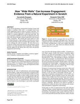 Can Increase Engagement: Evidence from a Natural Experiment in Scratch