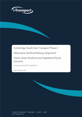 Cambridge South East Transport Phase 2 Alternative Shelford Railway Alignment