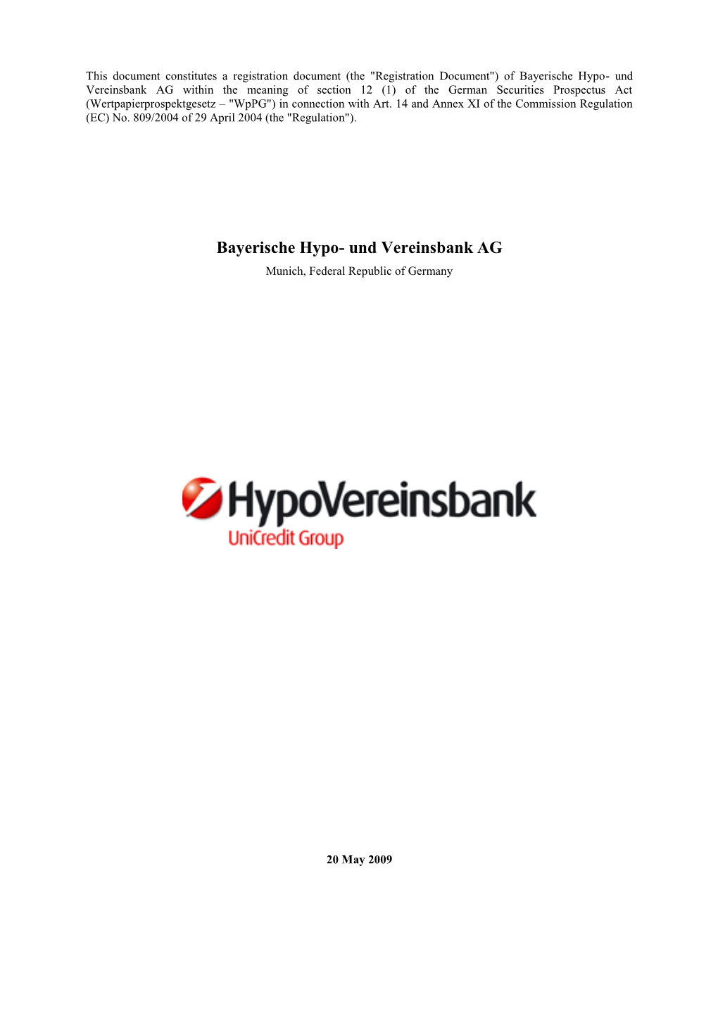 HVB DIP 2009-Registration Document