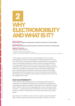 Why Electromobility and What Is It?
