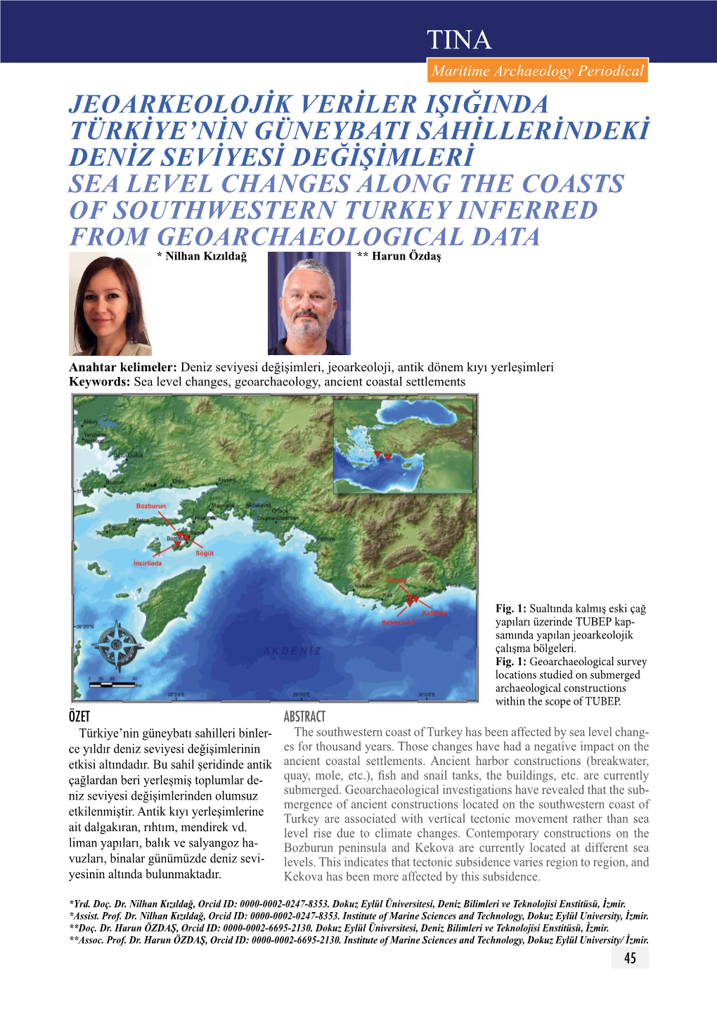 Jeoarkeolojik Veriler Işığında Türkiye'nin Güneybatı