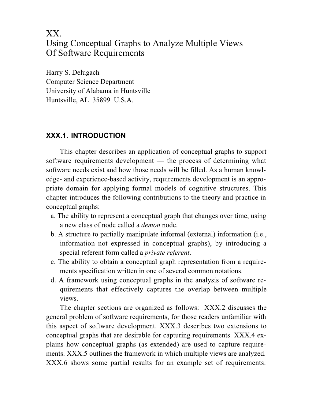 XX. Using Conceptual Graphs to Analyze Multiple Views of Software Requirements