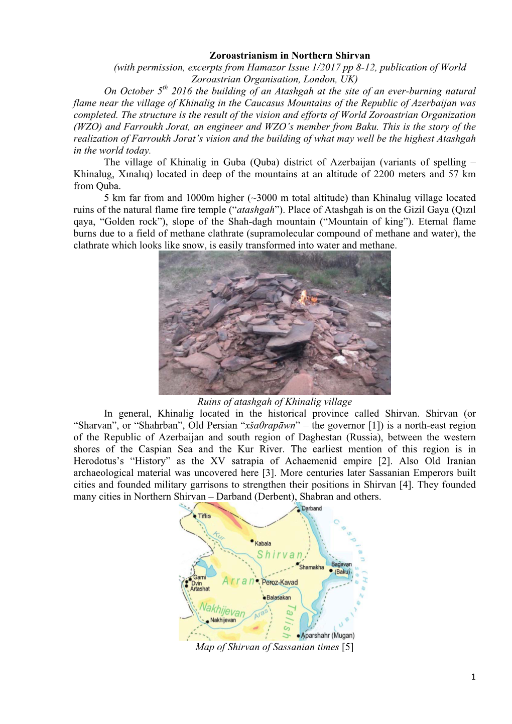 Zoroastrianism in Northern Shirvan