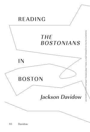 THE BOSTONIANS Jackson Davidow