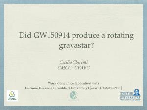 Did GW150914 Produce a Rotating Gravastar?
