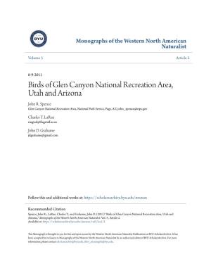 Birds of Glen Canyon National Recreation Area, Utah and Arizona John R